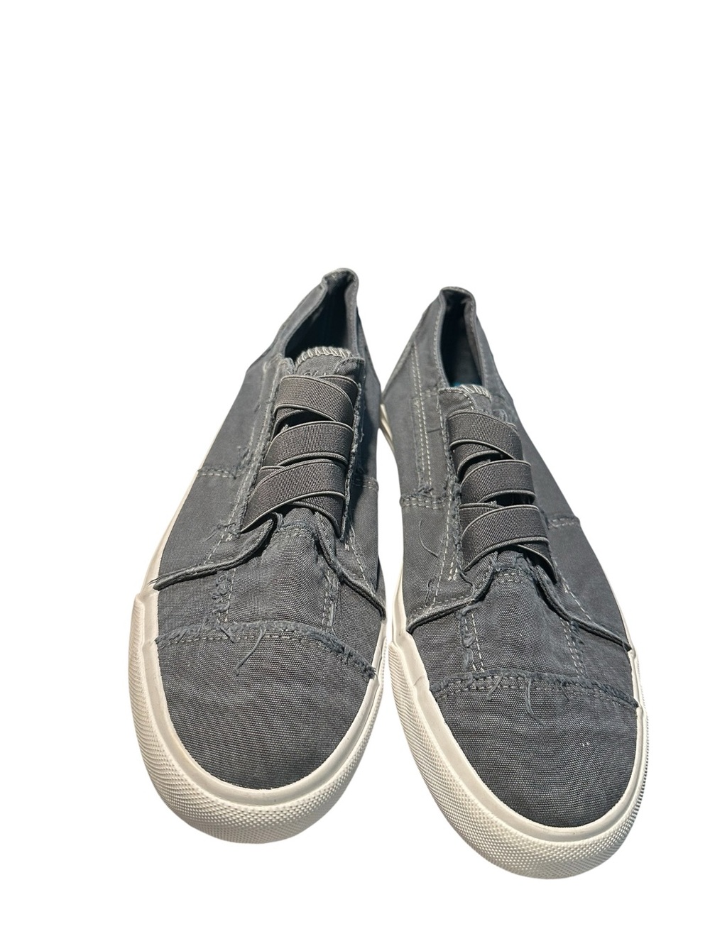 Blowfish Malibu Gray Canvas Slip-On Sneakers Women’s Size 11 Casual Comfort - Picture 6 of 9